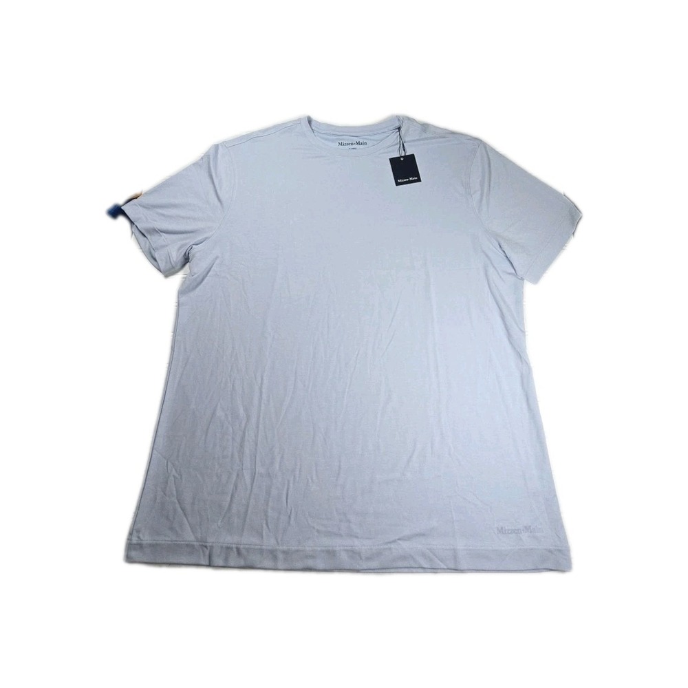 Mizzen+Main SS Crewneck T-Shirt Sky Solid Blue XL Regular Performance NEW